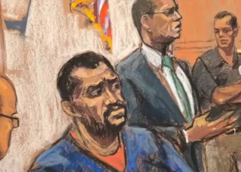 Alias 'Fito', compareciendo en una Corte de Brooklyn, Estados Unidos.