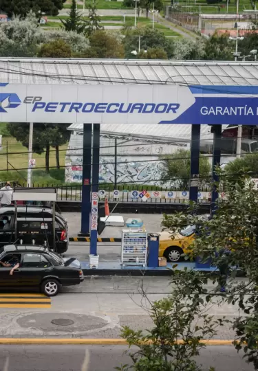Estaci�n de servicio de Petroecuador.