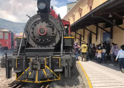 Una de las locomotoras de Ferrocarriles del Ecuador.