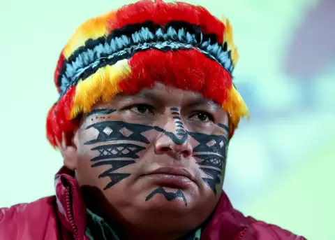 Marlon Vargas, el nuevo presidente de la Confederaci�n de Nacionalidades Ind�genas del Ecuador (Conaie), en una fotograf�a de archivo.