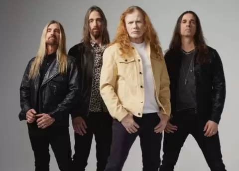 Integrantes de Megadeth, banda de thrash metal.