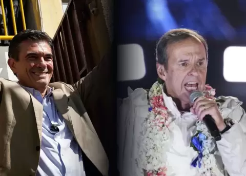 Rodrigo Paz y Jorge Quiroga, candidatos presidenciales de Bolivia que ir�n a segunda vuelta.