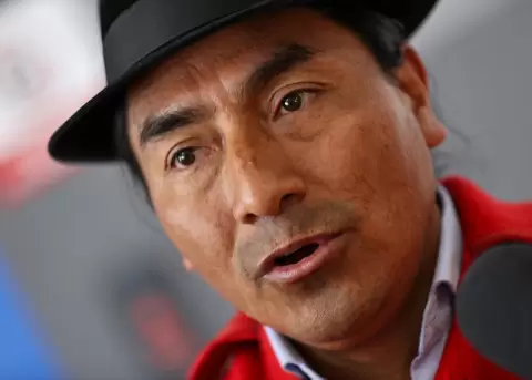 El l�der social ecuatoriano y excandidato presidencial Leonidas Iza, en una fotograf�a de archivo.