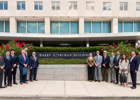 Fedexpor, Amcham y otros gremios exportadores que fueron parte de la delegaci�n empresarial que viaj� a Estados Unidos.