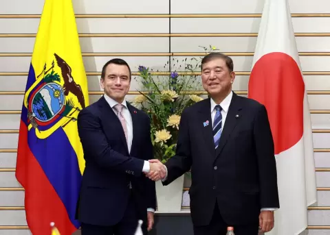 El presidente de la Rep�blica, Daniel Noboa, mantuvo un encuentro con Shigeru Ishiba, primer ministro de Jap�n.