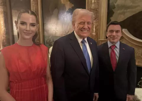 El presidente Daniel Noboa y su hom�logo estadounidense, Donald Trump.