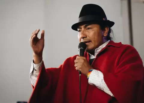 Leonidas Iza, expresidente de la Conaie.