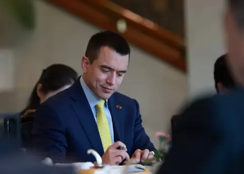 Daniel Noboa, presidente de la Rep�blica.