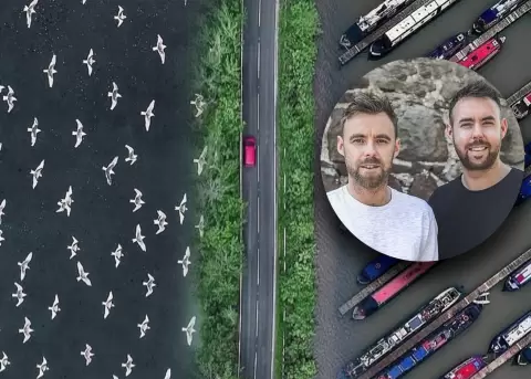 Fotograf�a a�rea revela sombras y patrones que transforman paisajes cotidianos.