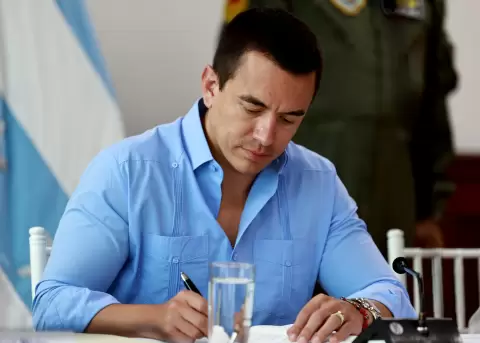 Daniel Noboa, presidente de la Rep�blica.