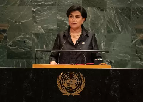 La ministra de Relaciones Exteriores y Movilidad Humana de Ecuador, Gabriela Sommerfeld.