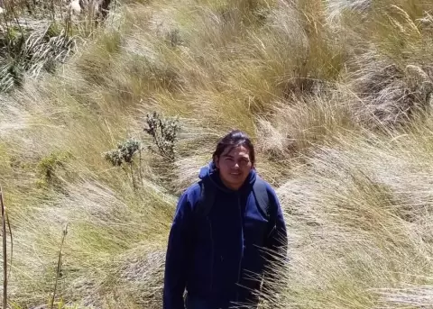 Efra�n Fueres, de 47 a�os, padre de dos hijos y comunero ind�gena de Cuicocha, en el cant�n Cotacachi, provincia de Imbabura.