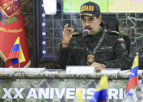 Fotograf�a cedida por Palacio de Miraflores del presidente de Venezuela, Nicol�s Maduro.