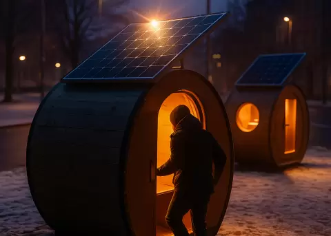 Innovaci�n sostenible que une reciclaje, educaci�n y dise�o sin electricidad.