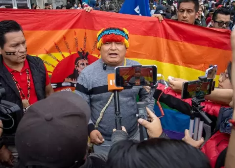 Marlon Vargas asegura que las movilizaciones fueron pac�ficas y descarta intenci�n de violencia en Quito