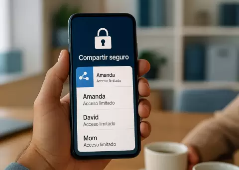 Comparte contrase�as en grupo sin perder privacidad.