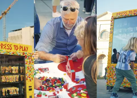 Lego invit� a los adultos a jugar con su lado m�s creativo.