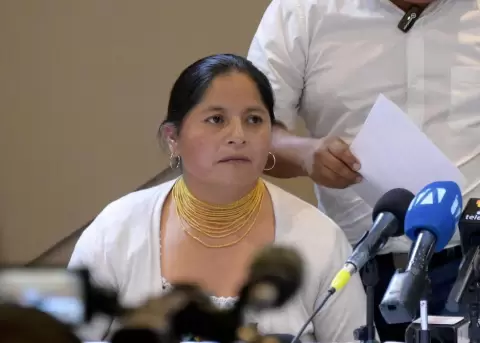 Ercilia Casta�eda, vicepresidenta de la CONAIE.