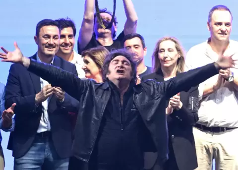 Javier Milei en un mitin pol�tico previo a las elecciones legislativas del 2025.