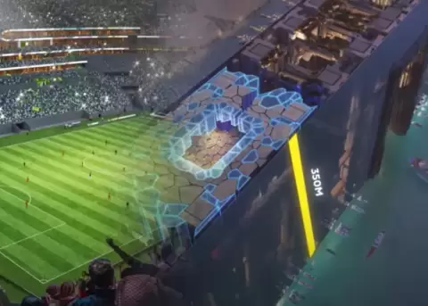 El primer estadio suspendido del mundo redefine el deporte y la arquitectura.