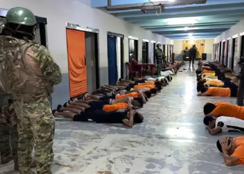 Militares en la Penitenciar�a del Litoral, el 25 de agosto de 2023.