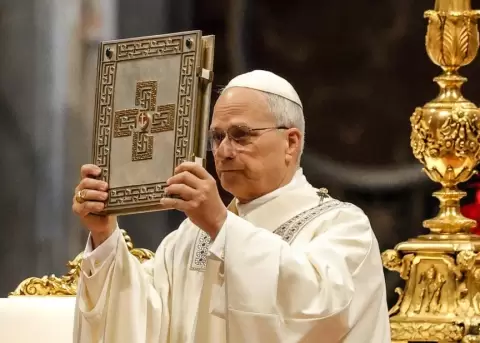 El Papa Le�n XIV preside la Misa de A�o Nuevo en la Bas�lica de San Pedro.