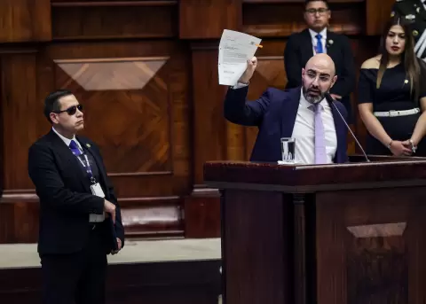 Mario Godoy, presidente de la Judicatura, en la Asamblea Nacional, el 05 de enero de 2026.