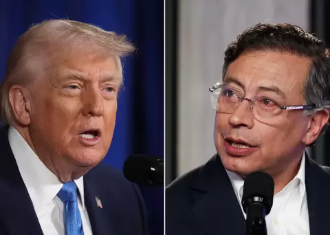 Donald Trump, presidente de Estados Unidos y Gustavo Petro, mandatario de Colombia.