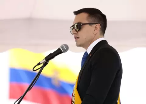 El presidente Daniel Noboa, particip� de la ceremonia por el aniversario de la creaci�n de la aviaci�n nacional en la Base A�rea Mariscal Sucre.