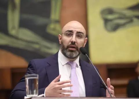 Mario Godoy, presidente del Consejo de la Judicatura, durante su comparecencia en la Asamblea Nacional, el 05 de enero del 2026.