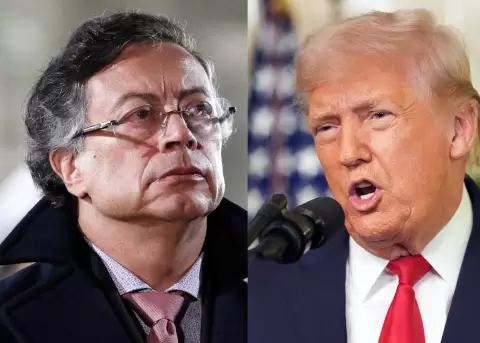 Combo de fotograf�as de archivo que muestra al presidente de Colombia, Gustavo Petro (i), y a su hom�logo de Estados Unidos, Donald Trump.