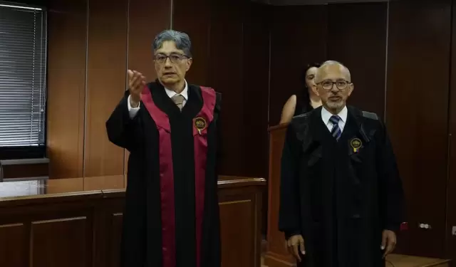 Marco Rodr�guez, presidente encargado de la Corte Nacional de Justicia y Alejandro Arteaga, titular subrogante del organismo.