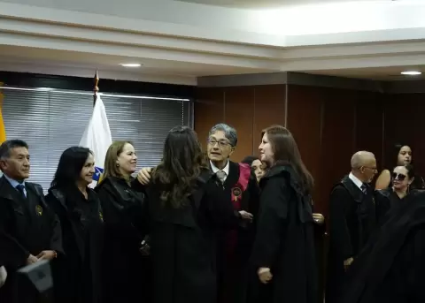 Jueces de la Corte Nacional de Justicia reciben a Marco Rodr�guez como el nuevo Presidente encargado.