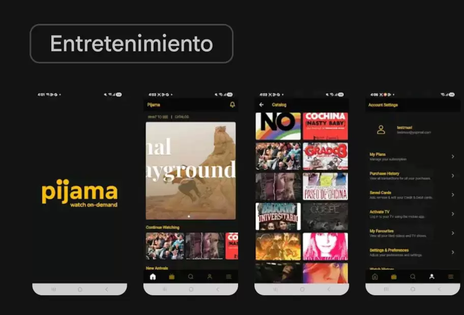 Pijama pago on demand.