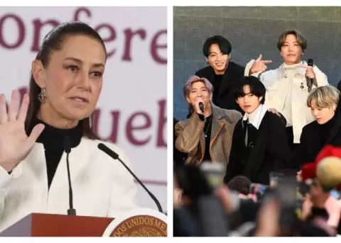 La Presidenta de M�xico pide m�s conciertos de BTS.