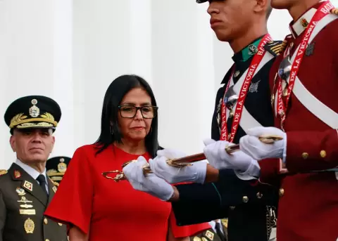 La presidenta encargada de Venezuela, Delcy Rodr�guez, durante un acto de gobierno este 28 de enero de 2026, en Caracas.