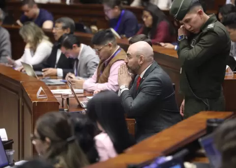 Mario Godoy, presidente de la Judicatura en la Comisi�n de Fiscalizaci�n.