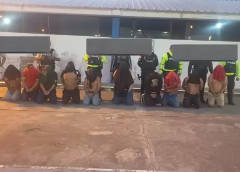 10 detenidos dej� un operativo en Guano, Chimborazo.