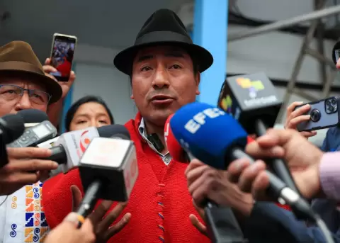 Leonidas Iza, presidente de la Ecuarunari.