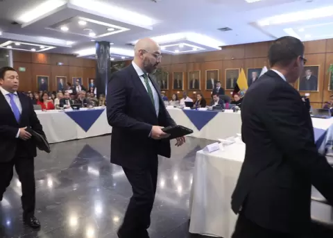 Mario Godoy, presidente del Consejo de la Judicatura, en su ingreso a la Comisi�n de Fiscalizaci�n, el 04 de febrero de 2026.