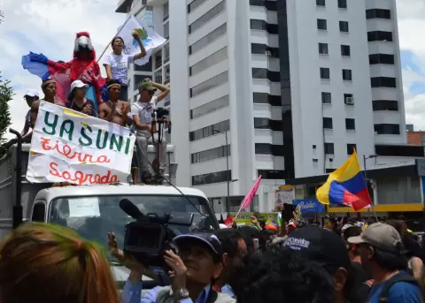 Manifestaci�n del colectivo Yasunidos.