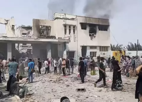 Captura del v�deo de los momentos posteriores al bombardeo en la ciudad de Minab (Ir�n).