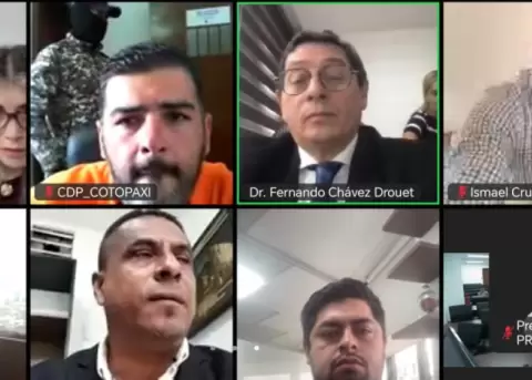 Aquiles Alvarez, alcalde de Guayaquil, se conect� a trav�s de Zoom para la audiencia de apelaci�n a la prisi�n preventiva del caso Goleada.