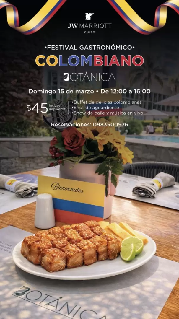 El sabor de Colombia se vive en el JW Marriott Quito.