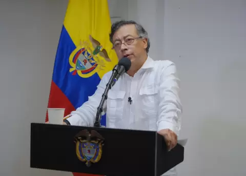 Gustavo Petro, presidente de Colombia, durante una intervenci�n en 03 de marzo de 2026.