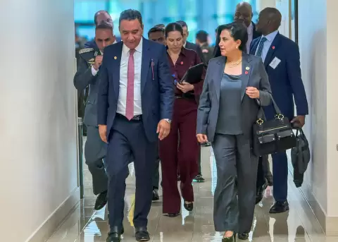 Gabriela Sommerfeld, canciller de la Rep�blica, durante la Reuni�n Ministerial de Seguridad del Comando Sur de EE.UU.