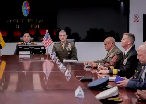 Militares ecuatorianos y estadounidenses, el pasado 2 de marzo.