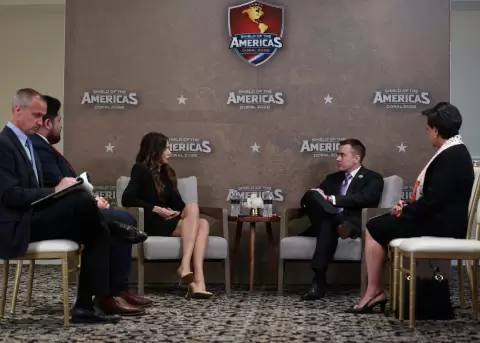 Noboa y Kristi Noem refuerzan cooperaci�n contra crimen transnacional en Miami