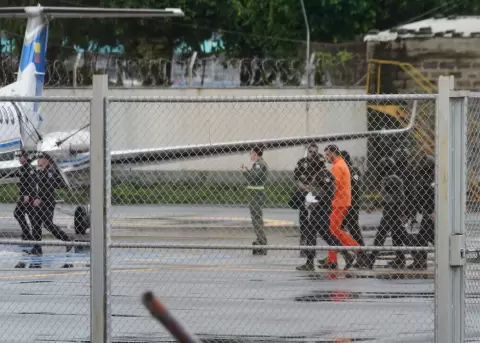 Guayaquil, 8 de marzo de 2026.- Aquiles Alvarez es trasladado a la C�rcel del Encuentro.