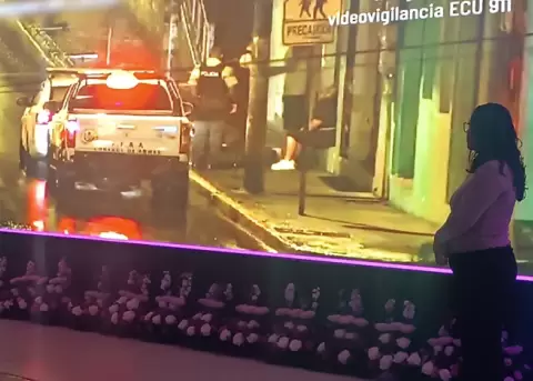 En la presentaci�n del bot�n violeta del ECU 911, se mostr� alertas reales atendidas por la Polic�a, Quito, el 16 de marzo de 2026.
